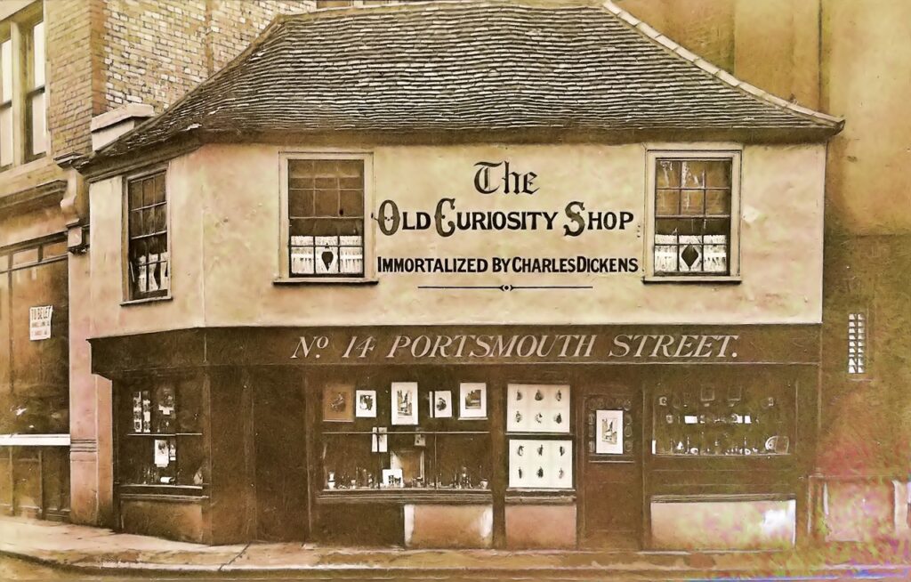 old, curiosity, shop, 14, portsmouth, street, london, england, charles, dickens, store, vintage, classic, retro, digital, photo, restoration, manipulation, artwork, travel, circa, 1907, 1915, brown shopping, brown shop