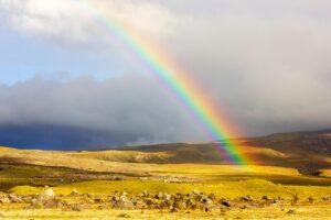 rainbow, rocks, stones, cotopaxi, ecuador, landscape, nature, rainbow, rainbow, rainbow, rainbow, rainbow